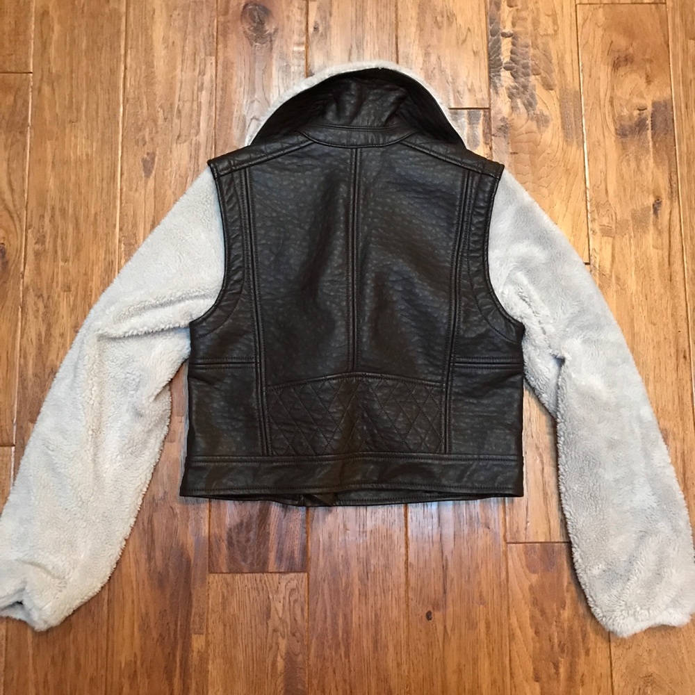 BDG Vegan Leather & Sherpa Aviator Jacket - Picture 3 of 3